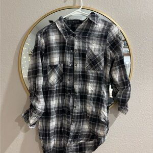 American Eagle Outfitters Monochrome Plaid Shirt